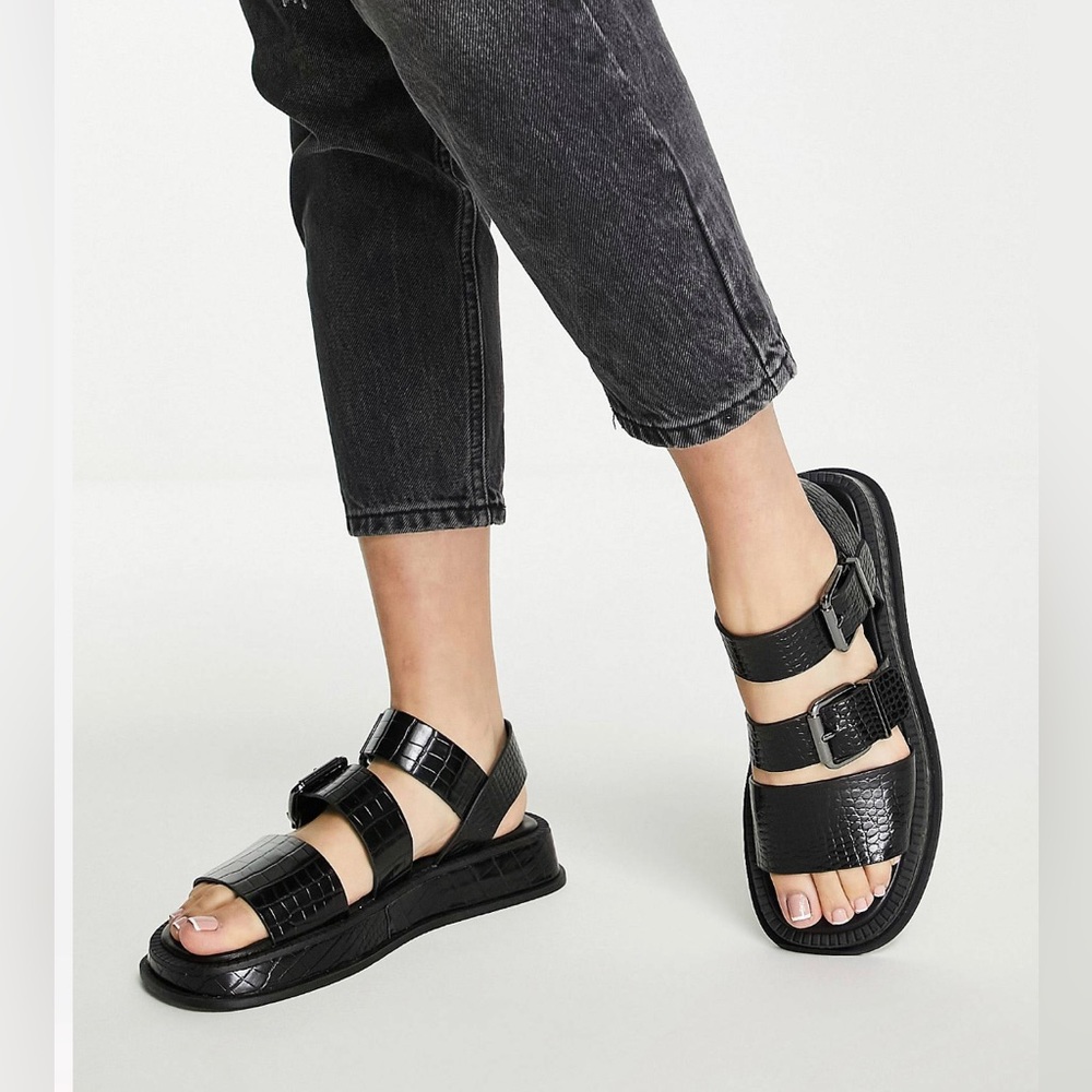 topshop chunky platform buckle strap sandle us6